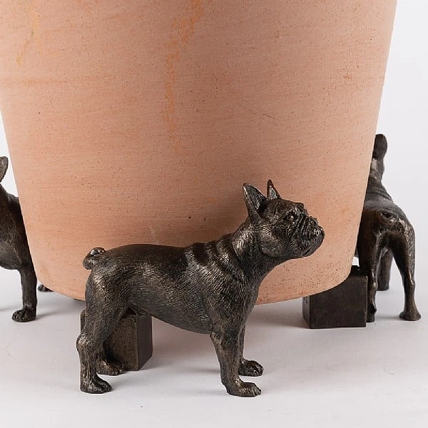 Jardinopia Plant Pot Feet Bronze French Bulldog - Image 2